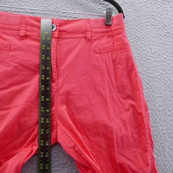 Chicos Womens Cropped Pants 1.5 Size 10 Coral‎ Red Comfort Waist Lightweight - Picture 10 of 16